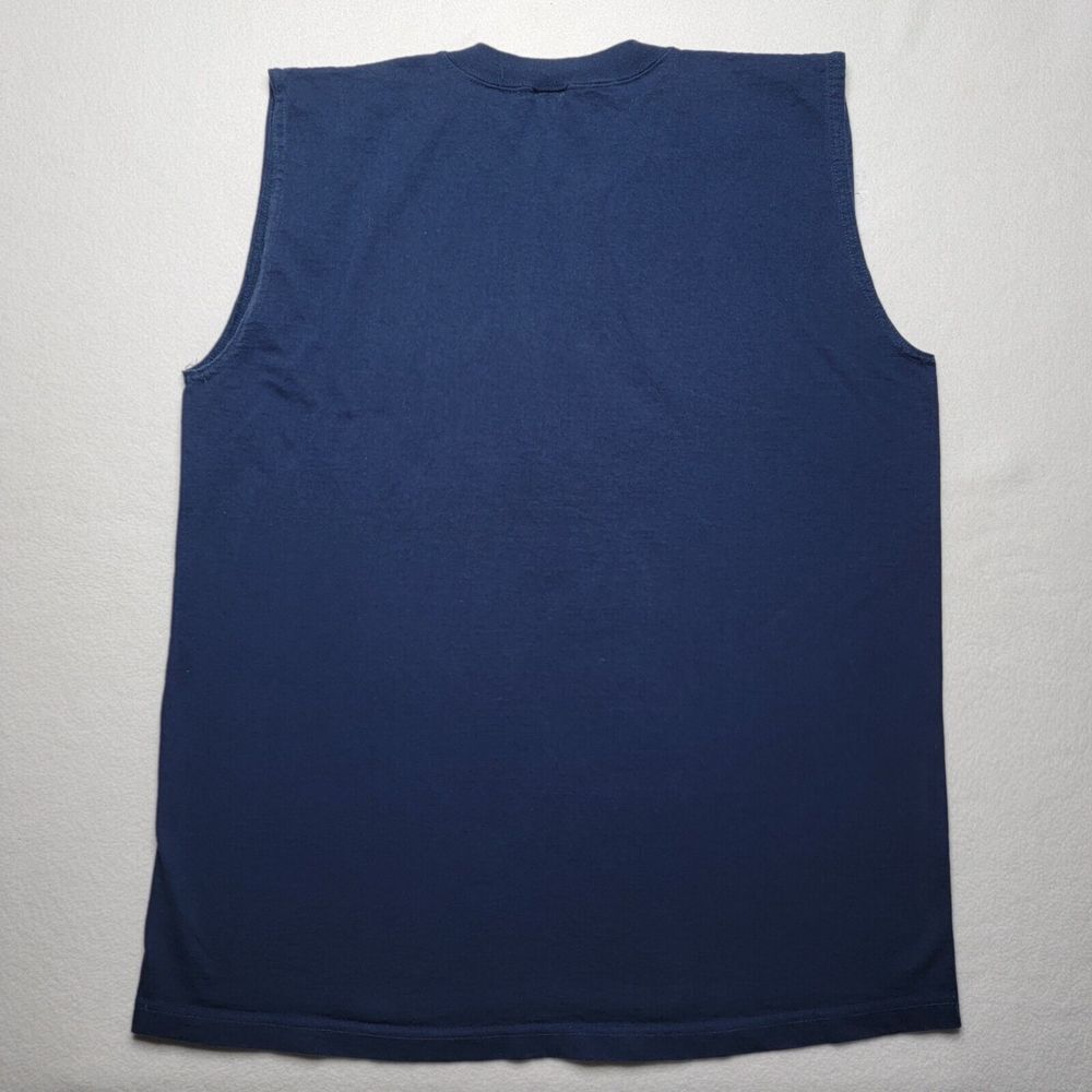 adidas MLB Atlanta Braves Y2K T-Shirt Men's Size XL Blue Sleeveless 2004 - Picture 4 of 7